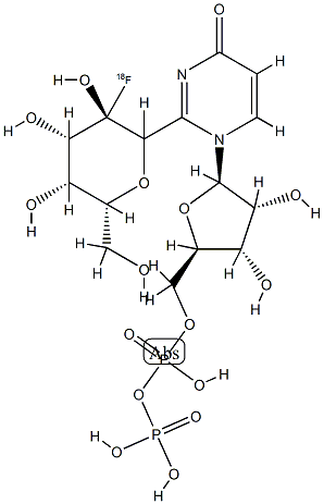 UDP-2-fluoro-2-deoxygalactose Struktur