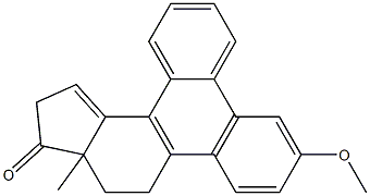 6,7-benzo-3-methoxyestra-1,3,5(10),8,14-pentaen-17-one 化学構造式