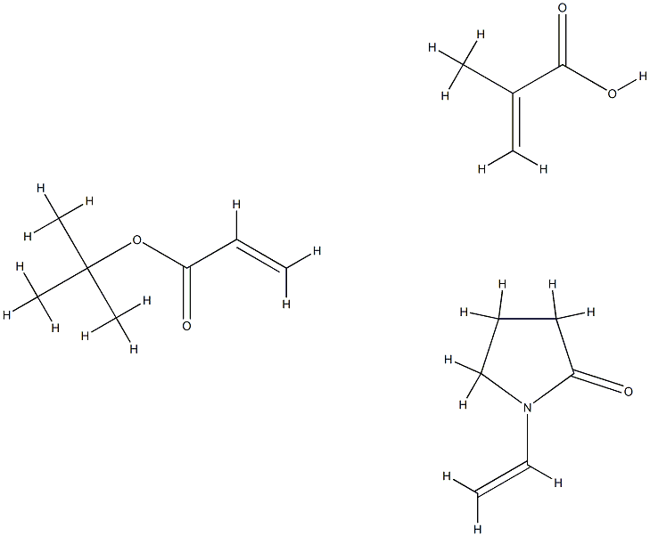 2-Propenoic acid, 2-methyl-, polymer with 1,1-dimethylethyl 2-propenoate and 1-ethenyl-2-pyrrolidinone Structure