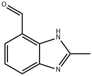 1H-Benzimidazole-4-carboxaldehyde,2-methyl-(9CI) 结构式