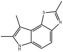 6H-Pyrrolo[2,3-g]benzothiazole,2,7,8-trimethyl-(9CI) Structure