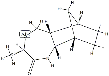 6,9-Methano-4,1-benzoxazepin-2(3H)-one,octahydro-3-methyl-,(3-alpha-,5a-bta-,6-bta-,9-bta-,9a-bta-)-(9CI) Structure