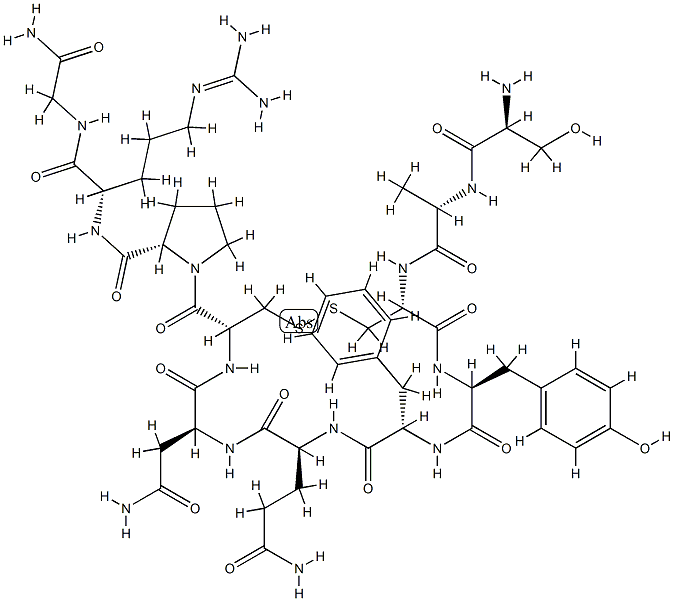 argipressin, Ser-Ala- 化学構造式