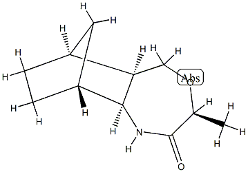 6,9-Methano-4,1-benzoxazepin-2(3H)-one,octahydro-3-methyl-,(3-alpha-,5a-bta-,6-alpha-,9-alpha-,9a-bta-)-(9CI) Struktur