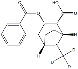 BENZOYLECGONINE-D3 TETRAHYDRATE--DEA SCH Structure
