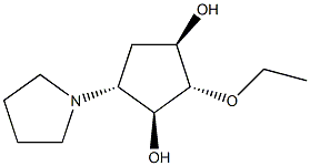 1,3-Cyclopentanediol,2-ethoxy-4-(1-pyrrolidinyl)-,(1alpha,2bta,3alpha,4bta)-(9CI) Structure