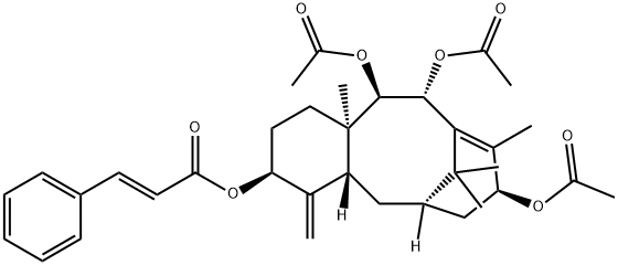 9alpha,10beta,13alpha-Triacetoxy-5alpha-cinnamoyloxytaxa-4(20),11-diene Structure