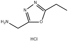 (5-ethyl-1,3,4-oxadiazol-2-yl)methylamine hydrochloride Struktur