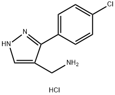 [3-(4-chlorophenyl)-1H-pyrazol-4-yl]methylamine hydrochloride,1158572-03-2,结构式