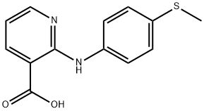 2-(4-Methylsulfanyl-phenylamino)-nicotinic acid Struktur