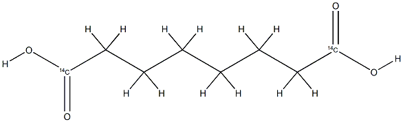 OCTANEDIOIC ACID-CARBOXY-14C 化学構造式