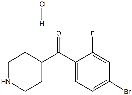 (4-BroMo-2-fluorophenyl)(piperidin-4-yl)Methanone hydrochloride Struktur