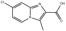 7-氯-3-甲基咪唑并[1,2-A]吡啶-2-羧酸,1159833-58-5,结构式