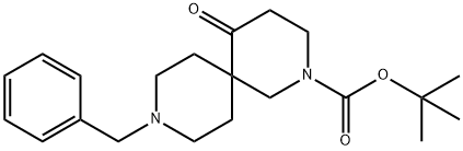 2,9-二氮杂螺[5.5]十一烷-2-羧酸,5-氧代-9-(苯基甲基) - ,1,1-二甲基乙基酯 结构式