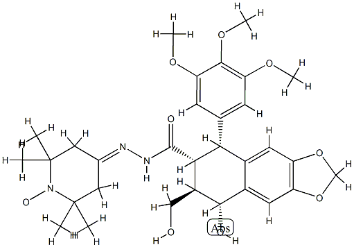 podophyllic acid piperidyl hydrazone nitroxide radical 结构式