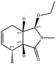1H-Isoindol-1-one,3-ethoxy-2,3,3a,4,7,7a-hexahydro-2,7-dimethyl-,(3alpha,3aalpha,7bta,7aalpha)-(9CI) Struktur