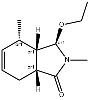 1H-Isoindol-1-one,3-ethoxy-2,3,3a,4,7,7a-hexahydro-2,4-dimethyl-,(3alpha,3aalpha,4bta,7aalpha)-(9CI) Struktur