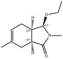 1H-Isoindol-1-one,3-ethoxy-2,3,3a,4,7,7a-hexahydro-2,6-dimethyl-,(3alpha,3abta,7abta)-(9CI) Struktur