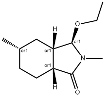 1H-Isoindol-1-one,3-ethoxyoctahydro-2,5-dimethyl-,(3alpha,3aalpha,5bta,7aalpha)-(9CI) Struktur