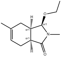 1H-Isoindol-1-one,3-ethoxy-2,3,3a,4,7,7a-hexahydro-2,5-dimethyl-,(3alpha,3abta,7abta)-(9CI) Struktur