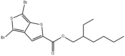 4,6-二溴噻吩并[3,4-B]噻吩-2-羧酸-2-乙基己酯, 1160823-81-3, 结构式
