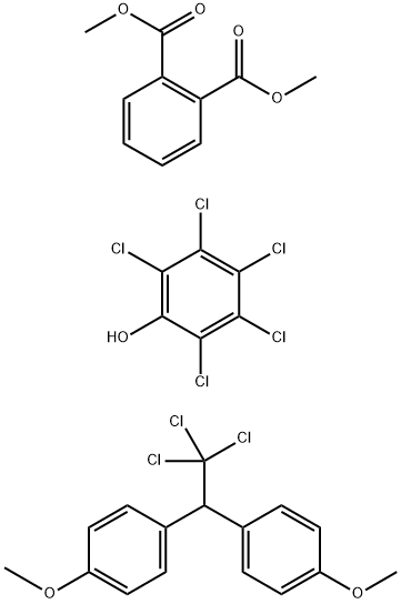 Dimethyl phthalate with pentachlorophenol and 1,1'-(2,2,2-trichloroethylidene)bis(4-methoxybenzene) 化学構造式
