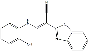 2-(1,3-benzoxazol-2-yl)-3-(2-hydroxyanilino)acrylonitrile Structure