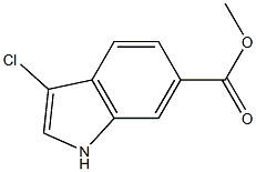 methyl 3-chloro-1H-indole-6-carboxylate 结构式