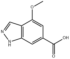 4-甲氧基-1H-吲唑-6-羧酸 结构式