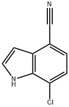 7-chloro-1H-indole-4-carbonitrile 化学構造式