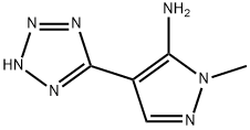 1-METHYL-4-(5-TETRAZOLYL)-5-AMINO-1,2-PYRAZOLE, 116889-64-6, 结构式