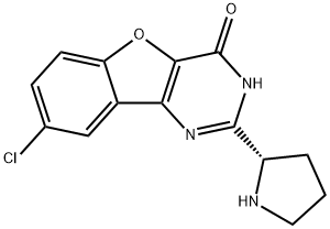 Benzofuro[3,2-d]pyriMidin-4(3H)-one, 8-chloro-2-(2S)-2-pyrrolidinyl- Structure