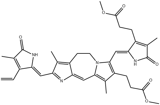 neobiliverdin IX delta dimethyl ester Struktur