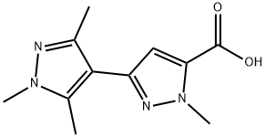 1,1',3',5'-tetramethyl-1H,1'H-3,4'-bipyrazole-5-carboxylic acid(SALTDATA: FREE) Structure