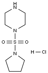 1-(PYRROLIDIN-1-YLSULFONYL)PIPERAZINE HYDROCHLORIDE 结构式