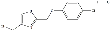 4-(氯甲基)-2-((4-氯苯氧基)甲基)噻唑盐酸盐, 1171641-22-7, 结构式