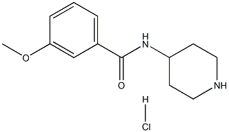 3-Methoxy-N-(piperidine-4-yl)benzamido hydrochloride Structure