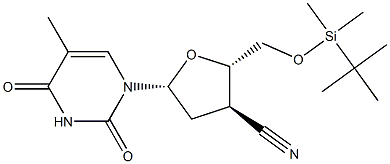 Thymidine,3'-cyano-3'-deoxy-5'-O-[(1,1-dimethylethyl)dimethylsilyl]- (9CI) 化学構造式