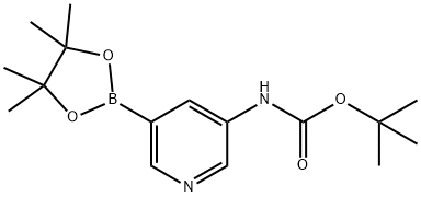 3-(BOC-氨基)吡啶-5-硼酸频哪醇酯,1171897-39-4,结构式