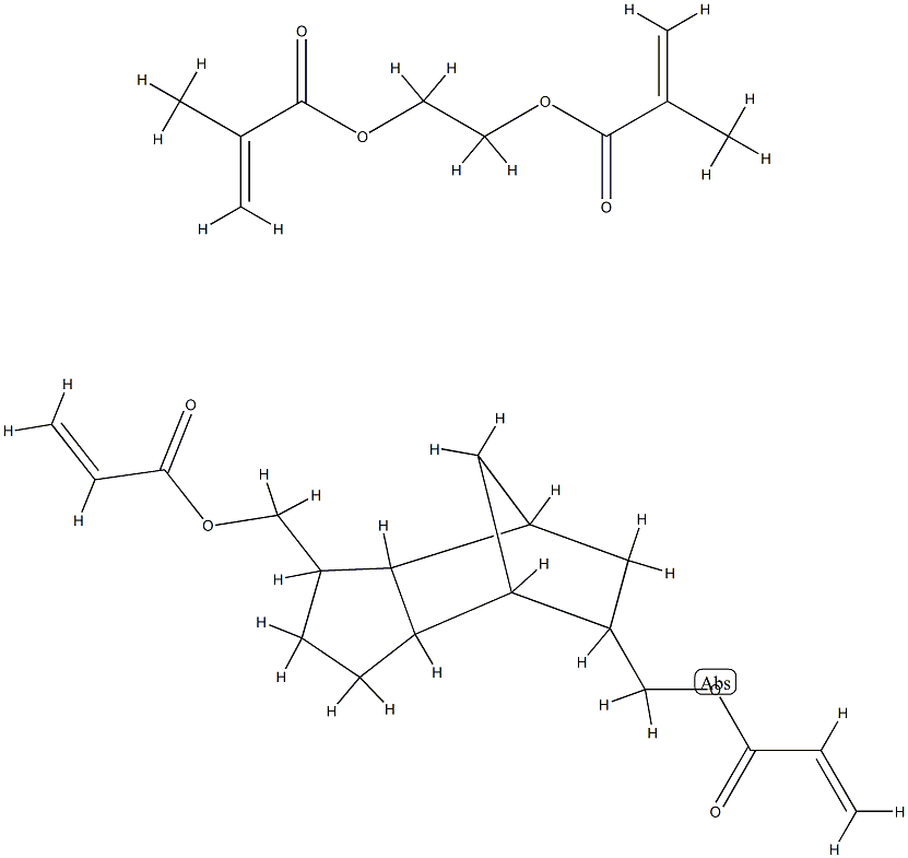 2-Propenoic acid, 2-methyl-, 1,2-ethanediyl ester, polymer with (octahydro-4,7-methano-1H- indene-5,-diyl)bis(methylene) di-2-propenoate 结构式