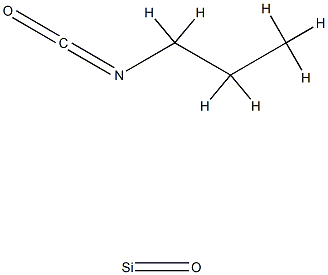 3-(イソシアナト)プロピル-修飾シリカゲル 化学構造式
