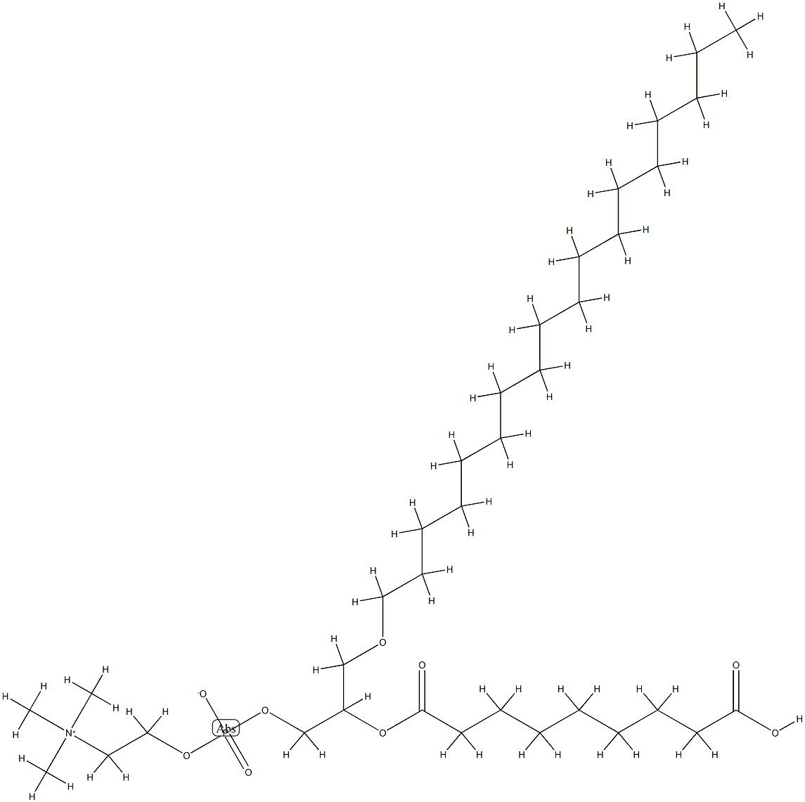 1-O-octadecyl-2-azelaorylglycerophosphocholine Structure