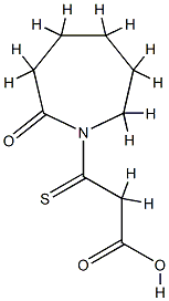1H-Azepine-1-propanoic  acid,  hexahydro-2-oxo--bta--thioxo- Structure