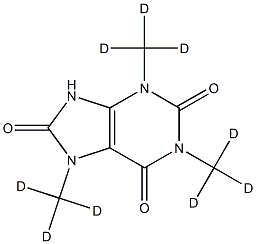 1,3,7-Trimethyluric Acid-d9 化学構造式