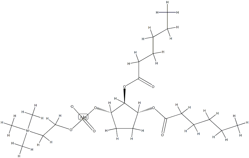 1-O-(phosphocholine)-2,3-O-dihexanoylcyclopentane-1,2,3-triol,117549-94-7,结构式