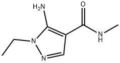 5-アミノ-1-エチル-N-メチル-1H-ピラゾール-4-カルボキサミド 化学構造式