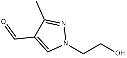 1-(2-hydroxyethyl)-3-methyl-1H-pyrazole-4-carbaldehyde Struktur