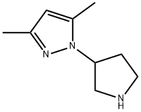 3,5-二甲基-1-吡咯烷-3-基-1H-吡唑, 1177347-39-5, 结构式