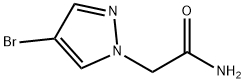 2-(4-ブロモ-1H-ピラゾール-1-イル)アセトアミド 化学構造式