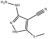 5-肼基-3-甲硫基-4-氰基吡唑,117736-57-9,结构式
